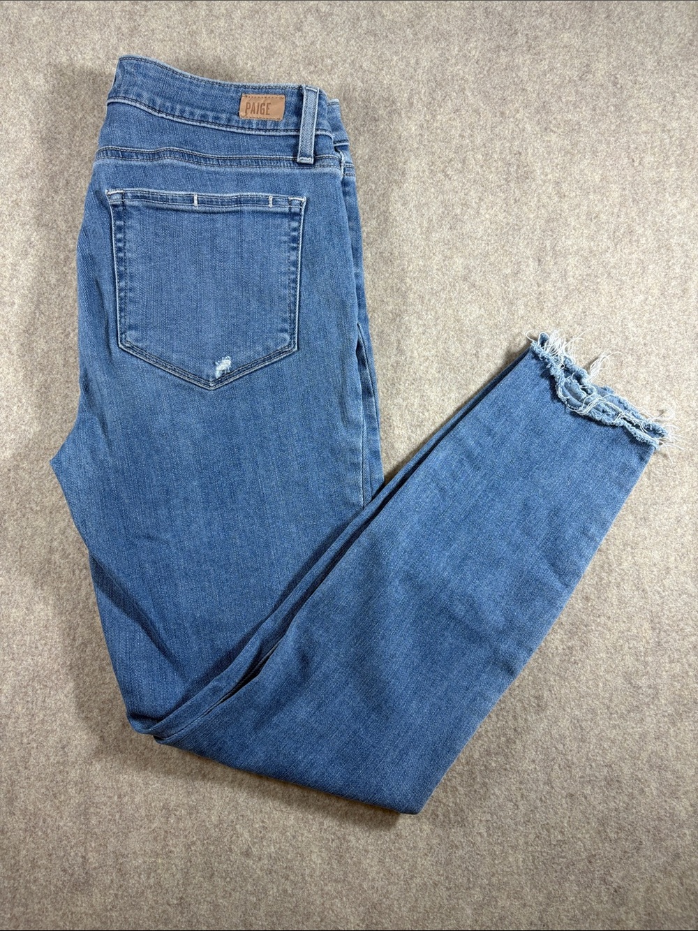 PAIGE Verdugo Ankle Stretch Skinny Jeans 29 Premium Light Blue Denim EUC